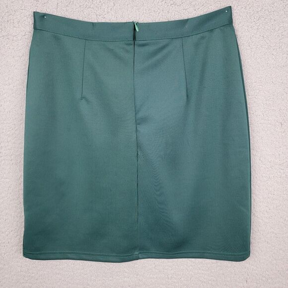 Discovery Clothing Company Skirt Womens M Green Pencil Gold Studs Y2K Art Deco - Picture 11 of 13